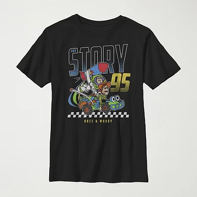 Little & Big Kid Boys Crew Neck Short Sleeve Slim Fit Toy Story Graphic T-Shirt