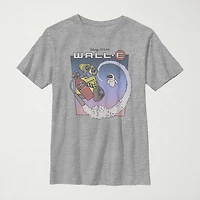 Little & Big Kid Boys Crew Neck Short Sleeve Slim Fit Wall-E Graphic T-Shirt