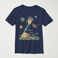 Little & Big Kid Boys Crew Neck Short Sleeve Slim Fit Wall-E Graphic T-Shirt