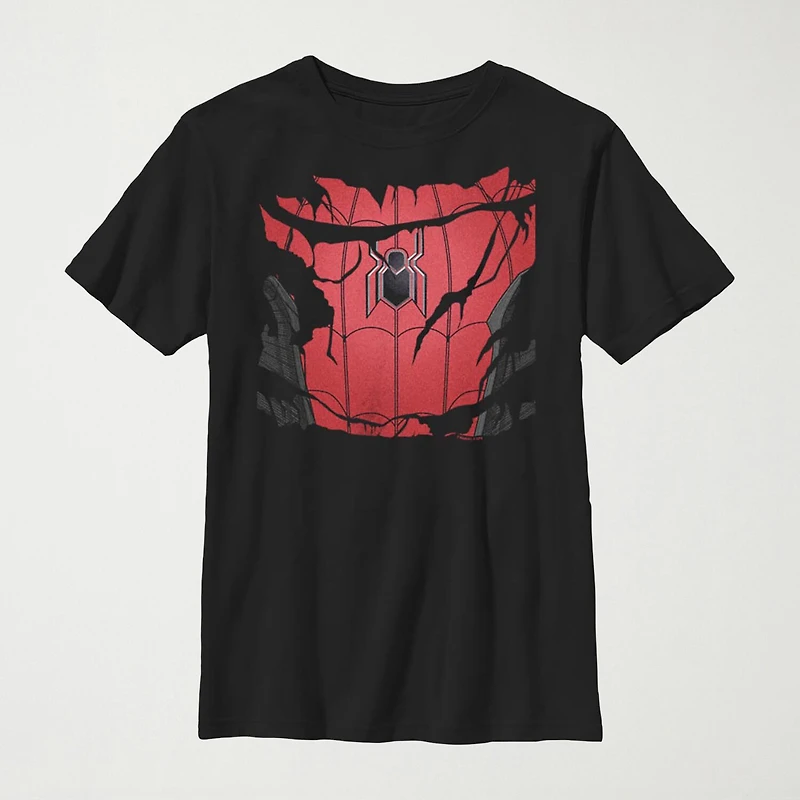 Little & Big Kid Boys Crew Neck Short Sleeve Slim Fit Spiderman Graphic T-Shirt