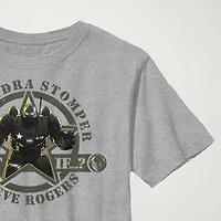 Steve Rodgers Hydra Little & Big Kid Boys Crew Neck Short Sleeve Slim Fit Avengers Marvel Graphic T-Shirt
