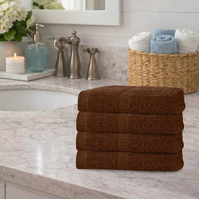 Home Weavers Inc Willow Collection 100% Cotton Zero Twist 4-pc. Hand Towel