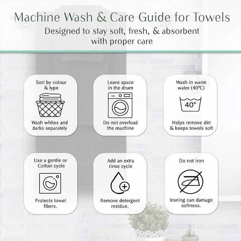 Home Weavers Inc Willow Collection 100% Cotton Zero Twist -pc. Hand Towel