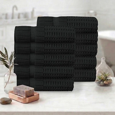 Home Weavers Inc Willow Collection 100% Cotton Zero Twist 10-pc. Quick Dry Bath Towel Set