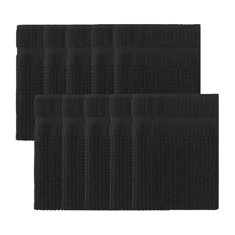 Home Weavers Inc Willow Collection 100% Cotton Zero Twist 10-pc. Quick Dry Bath Towel Set