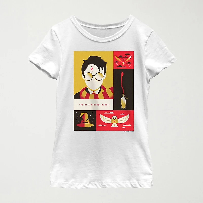 Little & Big Kid Girls Crew Neck Short Sleeve Regular Fit Harry Potter Graphic T-Shirt