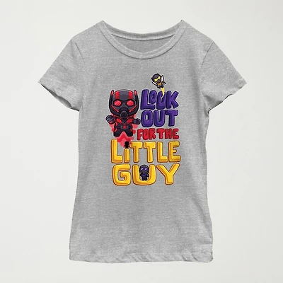 Quantumania Little & Big Kid Girls Crew Neck Short Sleeve Regular Fit Ant Man Graphic T-Shirt