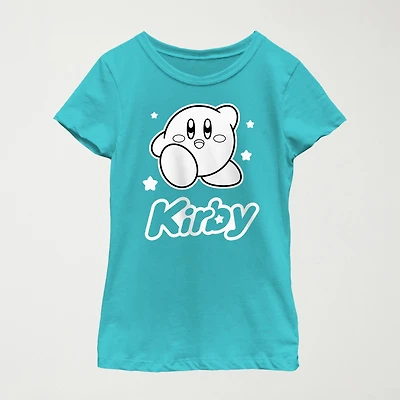 Kirby Little & Big Kid Girls Crew Neck Short Sleeve Regular Fit Graphic T-Shirt