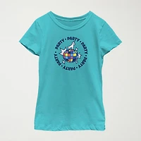 Big Kid Girls Round Neck Short Sleeve Regular Fit Fortnite Graphic T-Shirt