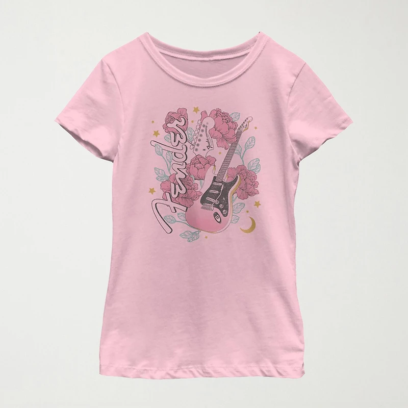 Little & Big Kid Girls Round Neck Short Sleeve Regular Fit Graphic T-Shirt