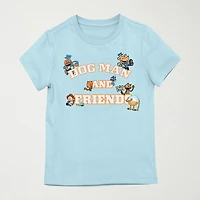 Dogman Little & Big Kid Girls Round Neck Short Sleeve Regular Fit Graphic T-Shirt