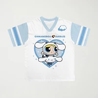 Little & Big Kid Girls V Neck Hello Kitty Powerpuff Short Sleeve Jersey