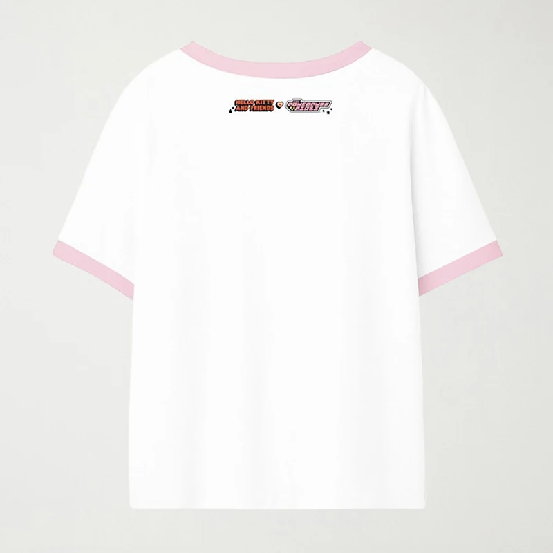 Little & Big Kid Girls Round Neck Short Sleeve Oversized Hello Kitty Powerpuff Graphic T-Shirt