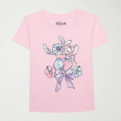 Little & Big Kid Girls Crew Neck Short Sleeve Regular Fit Graphic T-Shirt