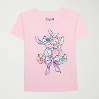 Little & Big Kid Girls Crew Neck Short Sleeve Regular Fit Graphic T-Shirt