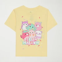 Little & Big Kid Girls Crew Neck Short Sleeve Regular Fit Squishmallows Graphic T-Shirt