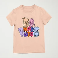 Little & Big Kid Girls Crew Neck Short Sleeve Regular Fit Naruto Graphic T-Shirt