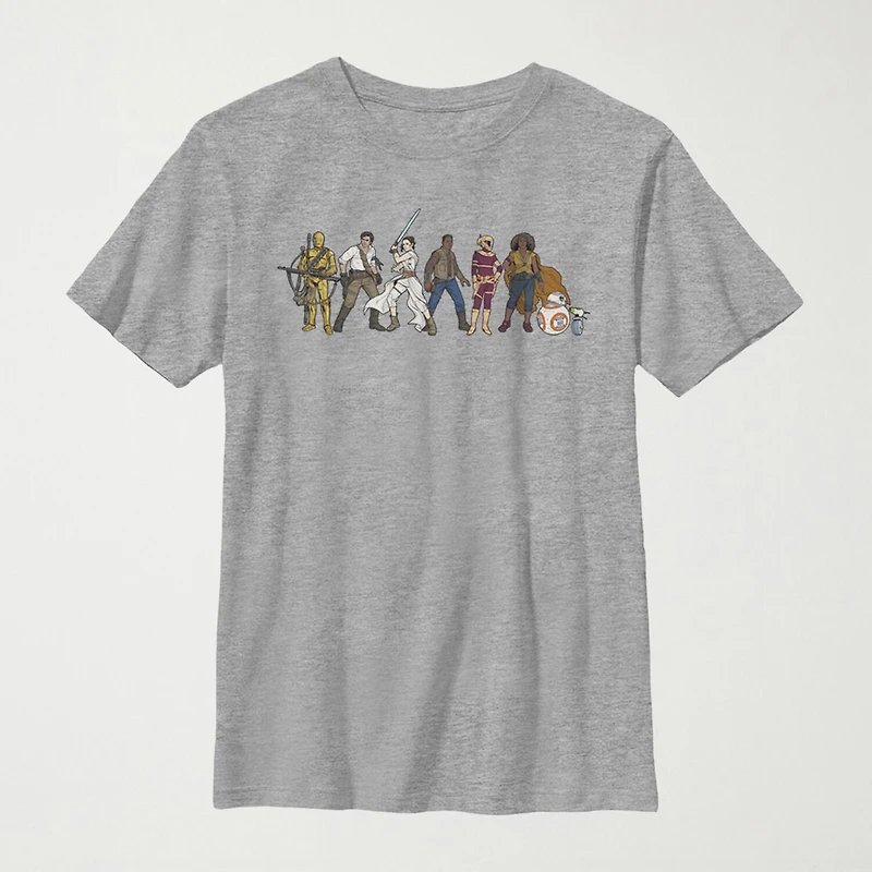 Little & Big Kid Boys Crew Neck Short Sleeve Regular Fit Star Wars Graphic T-Shirt