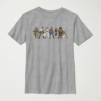 Little & Big Kid Boys Crew Neck Short Sleeve Regular Fit Star Wars Graphic T-Shirt
