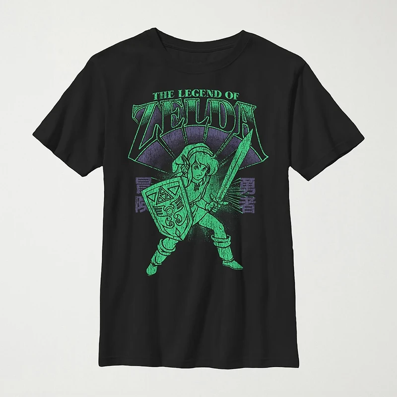 Little & Big Kid Boys Crew Neck Short Sleeve Regular Fit Zelda Graphic T-Shirt