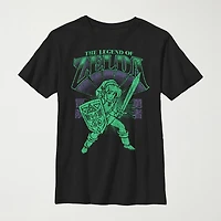 Little & Big Kid Boys Crew Neck Short Sleeve Regular Fit Zelda Graphic T-Shirt
