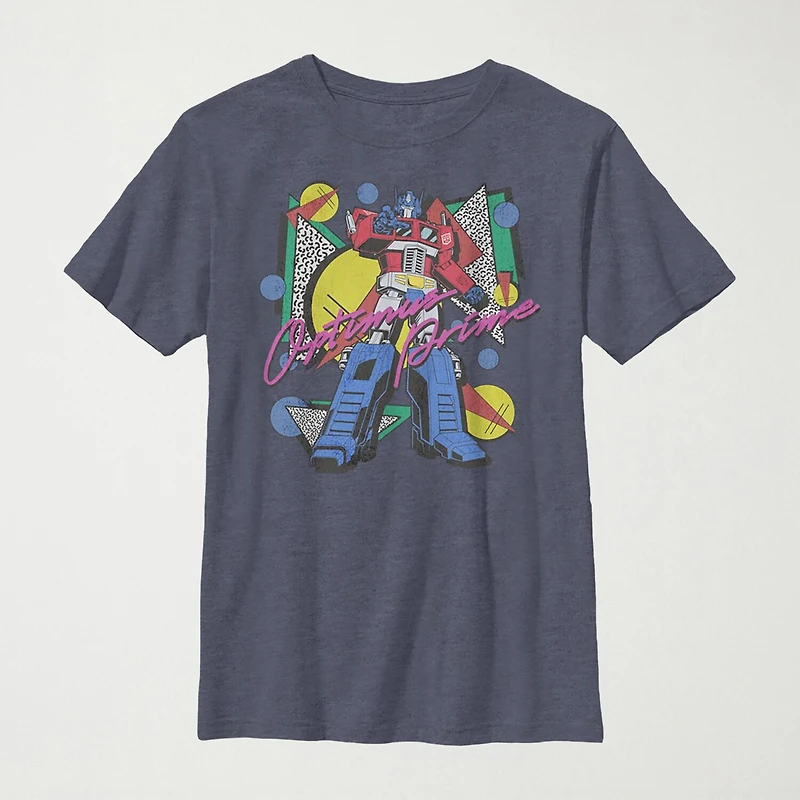 Little & Big Kid Boys Crew Neck Short Sleeve Regular Fit Transformers Graphic T-Shirt