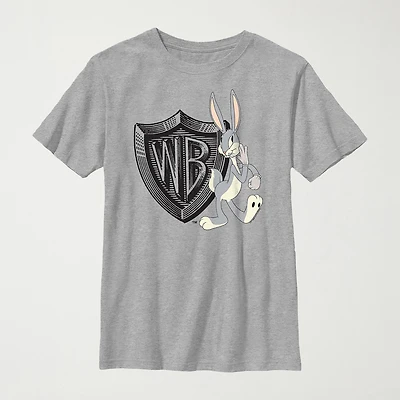 Warner Bros. Little & Big Kid Boys Crew Neck Short Sleeve Regular Fit Looney Tunes Graphic T-Shirt