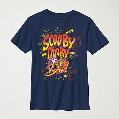 Little & Big Kid Boys Crew Neck Short Sleeve Regular Fit Scooby Doo Graphic T-Shirt