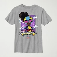 Little & Big Kid Boys Crew Neck Short Sleeve Regular Fit Marvel Moon Girl Graphic T-Shirt