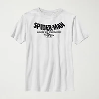 Spider-Man: Across The Spider-Verse Little & Big Kid Boys Crew Neck Short Sleeve Regular Fit Spiderman Graphic T-Shirt