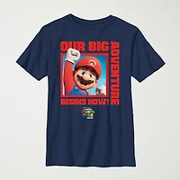 The Super Mario Bros. Movie Little & Big Kid Boys Crew Neck Short Sleeve Regular Fit Graphic T-Shirt