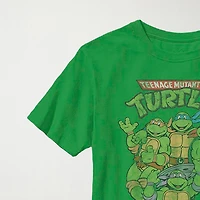 Little & Big Kid Boys Crew Neck Short Sleeve Slim Fit Teenage Mutant Ninja Turtles Graphic T-Shirt