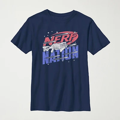 Nerf Little & Big Kid Boys Crew Neck Short Sleeve Regular Fit Graphic T-Shirt