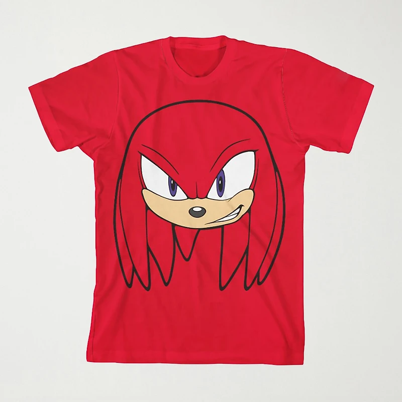 Knuckles Little & Big Kid Boys Crew Neck Short Sleeve Regular Fit Sonic the Hedgehog Graphic T-Shirt