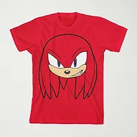 Knuckles Little & Big Kid Boys Crew Neck Short Sleeve Regular Fit Sonic the Hedgehog Graphic T-Shirt