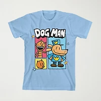 Little & Big Kid Boys Crew Neck Short Sleeve Regular Fit Dog Man Graphic T-Shirt