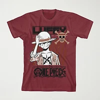 One Piece Little & Big Kid Boys Crew Neck Short Sleeve Regular Fit Graphic T-Shirt