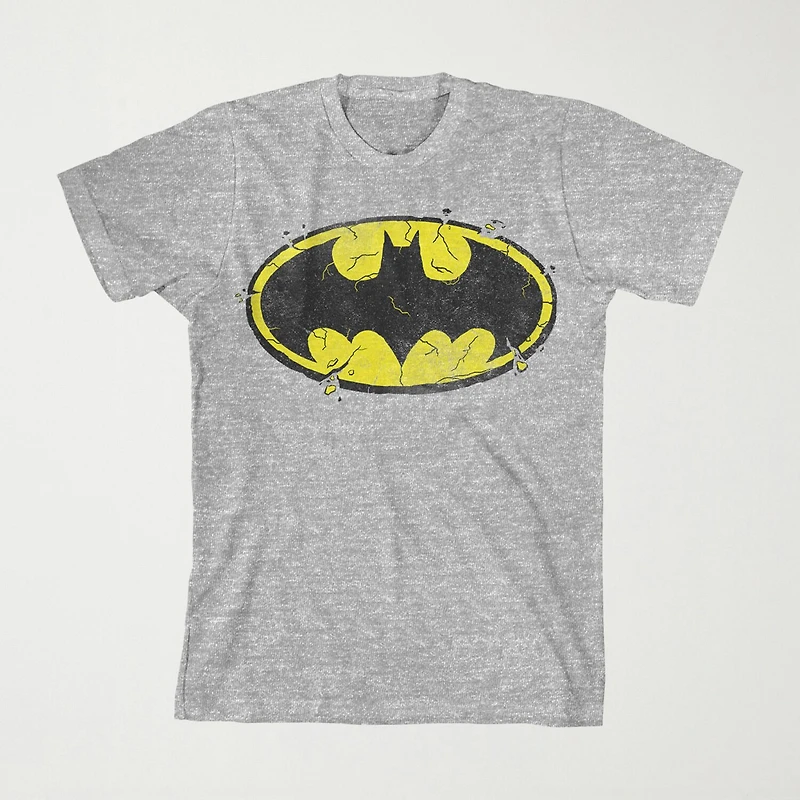 Little & Big Kid Boys Crew Neck Short Sleeve Loose Fit Batman Graphic T-Shirt