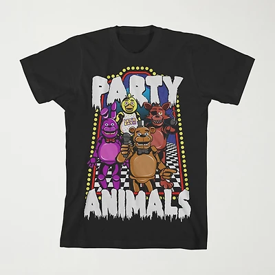 Little & Big Kid Boys Crew Neck Short Sleeve Loose Fit Five Nights at Freddys Graphic T-Shirt