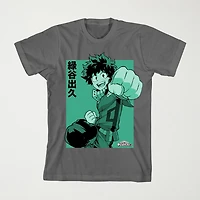 Deku Punch Little & Big Kid Boys Crew Neck Short Sleeve Loose Fit Graphic T-Shirt