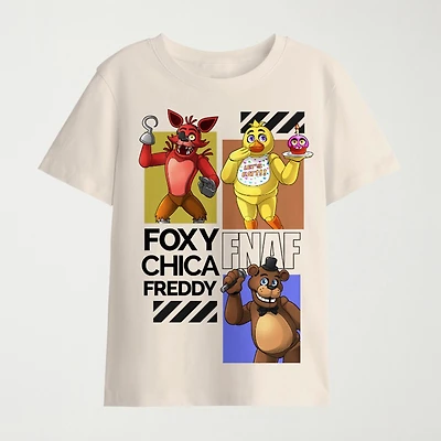 Little & Big Kid Boys Crew Neck Short Sleeve Regular Fit Five Nights at Freddys Graphic T-Shirt