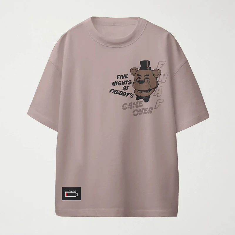 Little & Big Kid Boys Crew Neck Short Sleeve Oversized Five Nights at Freddys Graphic T-Shirt