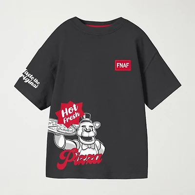 Little & Big Kid Boys Crew Neck Short Sleeve Oversized Five Nights at Freddys Graphic T-Shirt