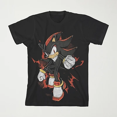 Little & Big Kid Boys Crew Neck Short Sleeve Relaxed Fit Sonic the Hedgehog Graphic T-Shirt