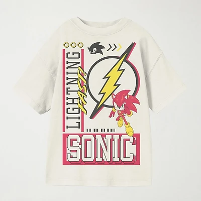 Little & Big Kid Boys Crew Neck Short Sleeve Oversized Sonic the Hedgehog Graphic T-Shirt