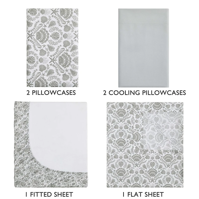 Beatrice Home Fashions Caribbean Joe Cooling 6pc Sheet Set