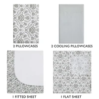 Beatrice Home Fashions Caribbean Joe Cooling 6pc Sheet Set