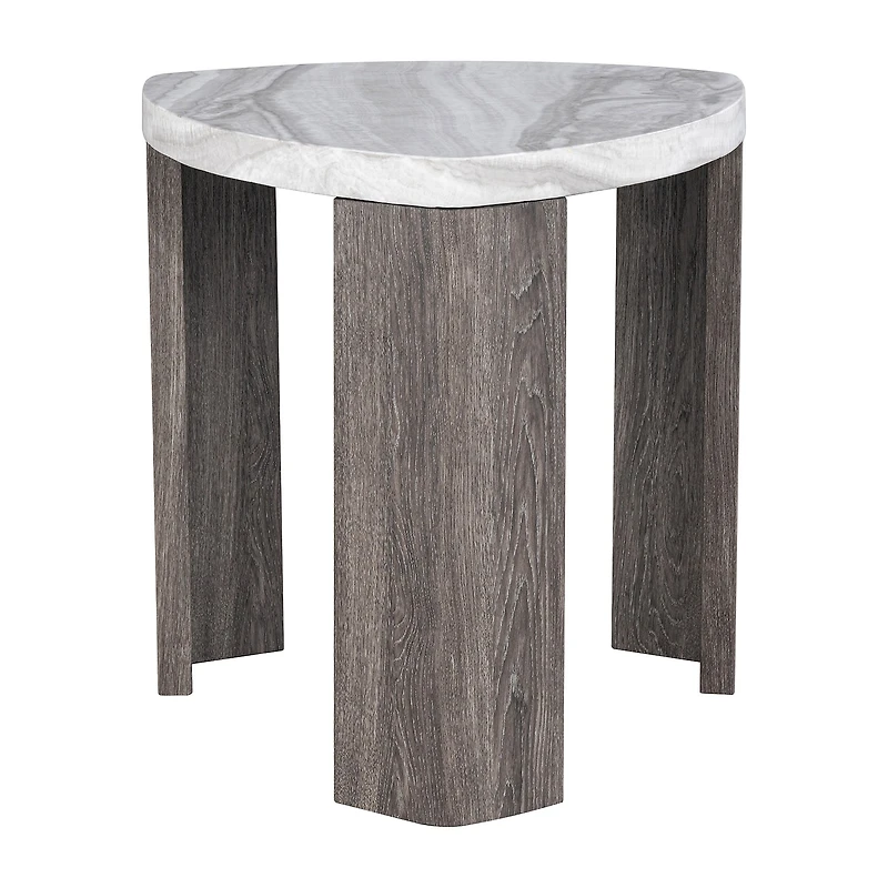 Furniture of America™ Umber Triangle Faux-Marble Top End Table
