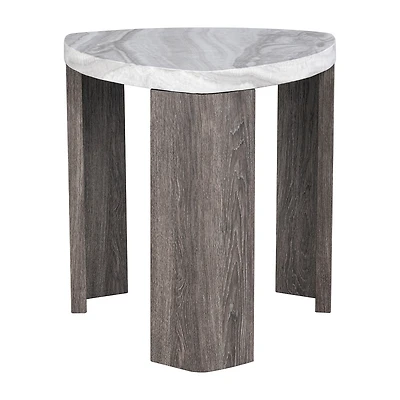 Furniture of America™ Umber Triangle Faux-Marble Top End Table