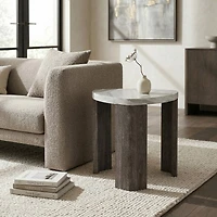 Furniture of America™ Umber Triangle Faux-Marble Top End Table